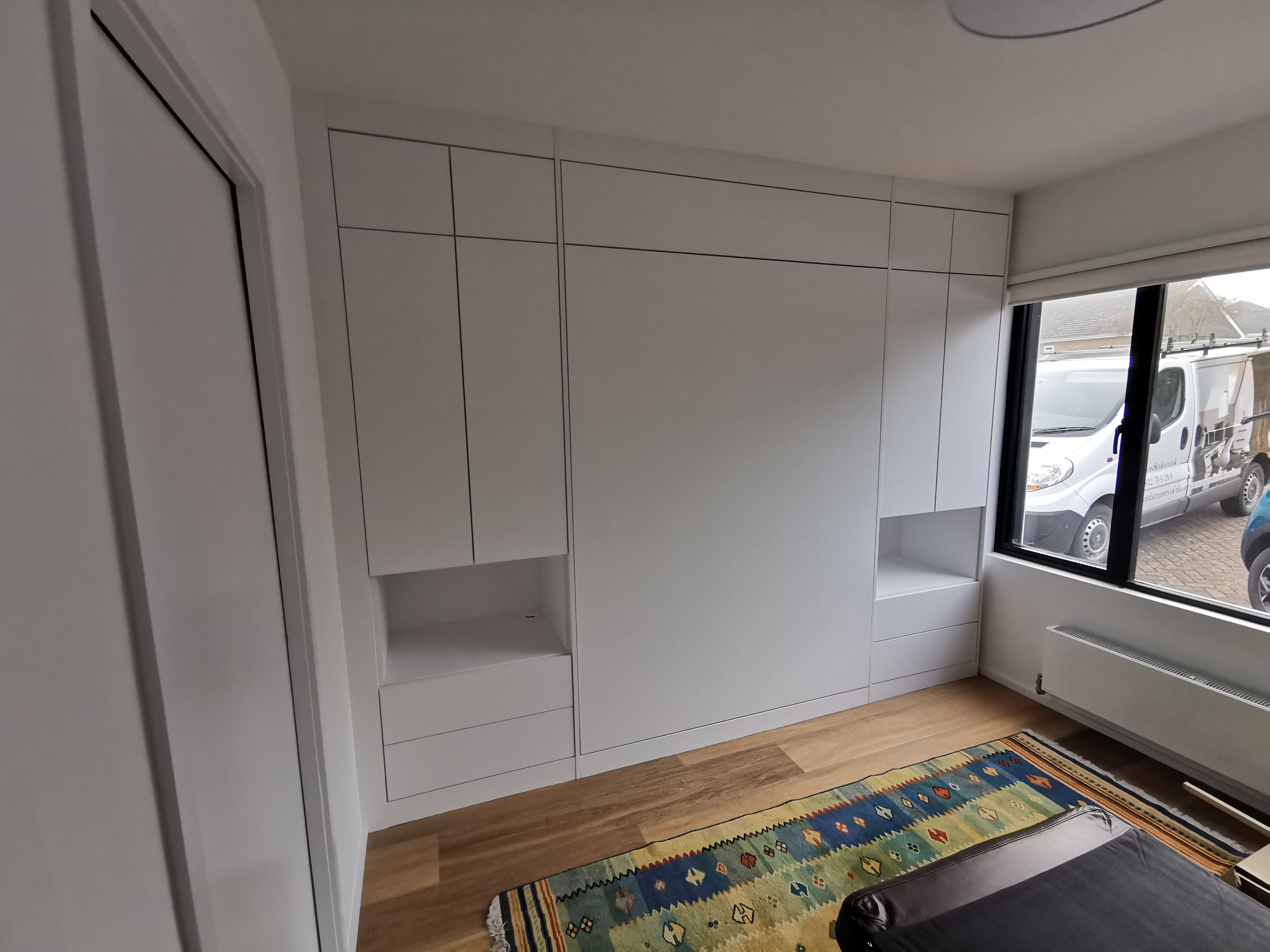 White Handleless Fitted Wardrobes